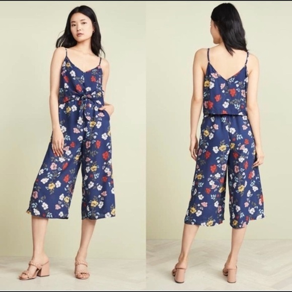 JACK By BB Dakota Blue Floral Jumpsuit - Picture 3 of 9